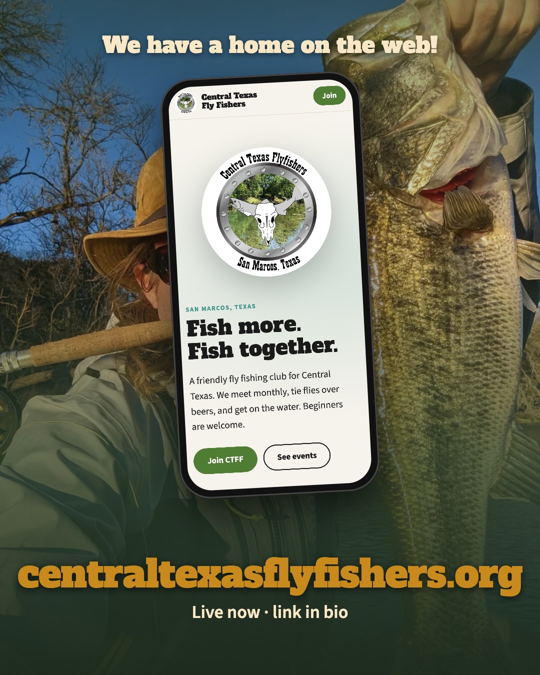 🎣🌐 We have a home on the web!